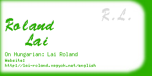 roland lai business card